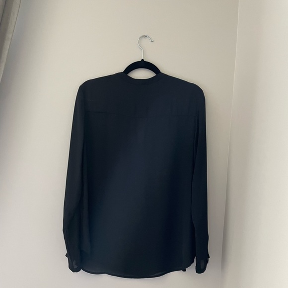 Black Long Sleeve Blouse with Buttons - Picture 2 of 2